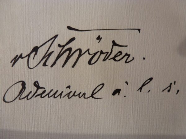 Handtekening Admiraal Schröder PLM, Marine-Korps - Afbeelding 3