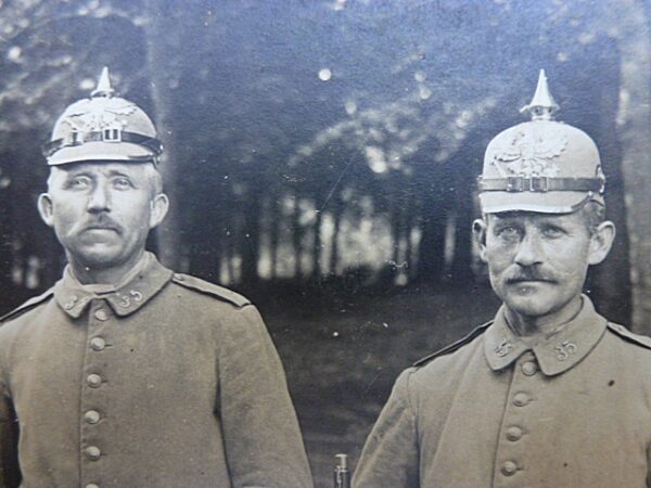 Foto,Brussel 1915,Pickelhaube in vilt.