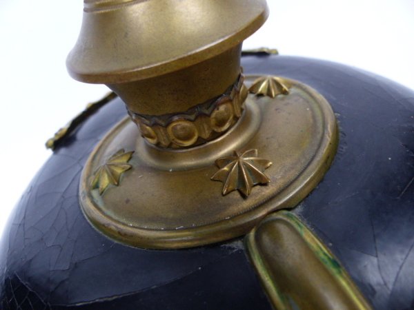 Baden IR113 Pickelhaube + Overtrek voor Infanterie officier - Afbeelding 8