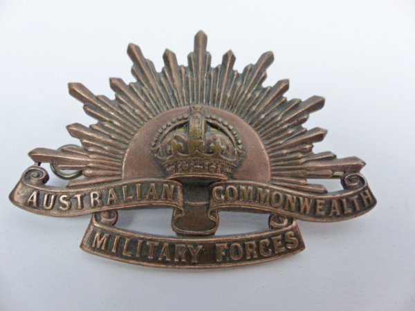 GB/AUS Slouch hat badge en collar badges, "Stokes and Sons, Melb." - Afbeelding 2